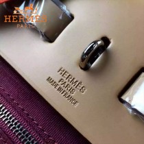 HERMES-00048-03 專櫃潮流最新款HERBAG原版牛皮配帆布手提單肩包