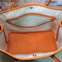 HERMES-00042-3 時尚經典款橙色原版TOGO皮大容量花園包