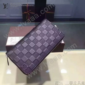 LV N60015-01 時尚經典ZIPPY系列原版皮壓格紋男士錢夾
