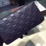LV N60015-01 時尚經典ZIPPY系列原版皮壓格紋男士錢夾