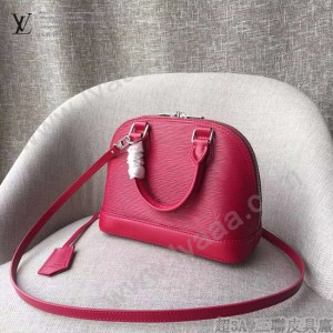 LV M40862-07 潮流時尚新款原版皮水波紋ALMA BB手提斜背貝殼包