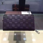LV N60015-01 時尚經典ZIPPY系列原版皮壓格紋男士錢夾