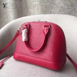 LV M40862-07 潮流時尚新款原版皮水波紋ALMA BB手提斜背貝殼包