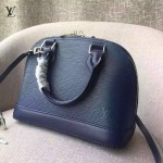 LV M40862-08 潮流時尚新款原版皮水波紋ALMA BB手提斜背貝殼包