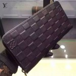 LV N60015-01 時尚經典ZIPPY系列原版皮壓格紋男士錢夾