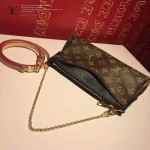 LV M41638-3 時尚新款女士EVA老花配黑色皮單肩斜挎包晚宴包手拿包