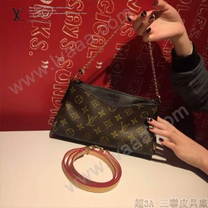 LV M41638-3 時尚新款女士EVA老花配黑色皮單肩斜挎包晚宴包手拿包