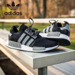 Adidas-25 阿迪達斯陳冠希代言NMD Runner Primeknit爆米花黑色運動鞋休閒鞋