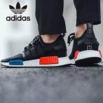 Adidas-26 阿迪達斯陳冠希代言NMD Runner Primeknit爆米花黑色運動鞋休閒鞋