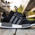 Adidas-25 阿迪達斯陳冠希代言NMD Runner Primeknit爆米花黑色運動鞋休閒鞋