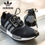 Adidas-25 阿迪達斯陳冠希代言NMD Runner Primeknit爆米花黑色運動鞋休閒鞋