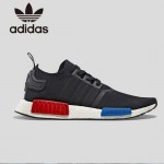 Adidas-26 阿迪達斯陳冠希代言NMD Runner Primeknit爆米花黑色運動鞋休閒鞋