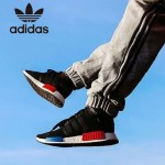 Adidas-26 阿迪達斯陳冠希代言NMD Runner Primeknit爆米花黑色運動鞋休閒鞋