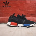 Adidas-26 阿迪達斯陳冠希代言NMD Runner Primeknit爆米花黑色運動鞋休閒鞋