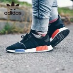 Adidas-26 阿迪達斯陳冠希代言NMD Runner Primeknit爆米花黑色運動鞋休閒鞋