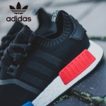 Adidas-26 阿迪達斯陳冠希代言NMD Runner Primeknit爆米花黑色運動鞋休閒鞋