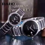 RADO-0119-2 時尚情侶款CENTRIX晶萃系列R30927722閃亮銀陶瓷石英腕錶