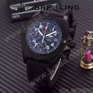 BREITLING-057-14 時尚精英男士賓利系列黑色超大錶盤硅膠款腕錶