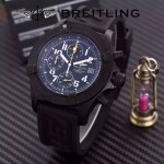 BREITLING-057-13 時尚精英男士賓利系列黑色超大錶盤硅膠款腕錶