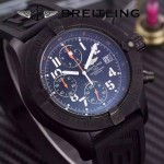 BREITLING-057-12 時尚精英男士賓利系列黑色超大錶盤硅膠款腕錶