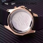 BREITLING-057-6 時尚精英男士賓利系列黑色超大錶盤硅膠款腕錶