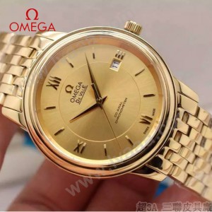 OMEGA-168-07 歐米茄碟飛典雅系列同心圓表盤日歷窗口男士腕表