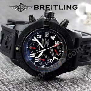 BREITLING-058-27 歐美男士Avenger Seawolf復仇者系列深潛海狼硅膠款腕錶