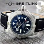 BREITLING-058-28 歐美男士Avenger Seawolf復仇者系列深潛海狼皮帶款腕錶