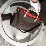 LV M40906-02 最新款女包新款手提包單肩斜挎時尚Pallas原版皮手袋