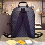 LV N41473  專櫃最新男款黑色原版皮棋盤格Josh雙肩包