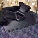 LV N41473  專櫃最新男款黑色原版皮棋盤格Josh雙肩包