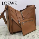 Loewe-049-01 專櫃時尚新款Hammock Bag系列原版小牛皮手挽肩背包