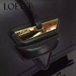 LOEWE 03-3 歐美百搭Barcelona bag黑色原版羊皮單肩斜挎包三角包