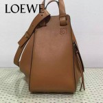 Loewe-049-01 專櫃時尚新款Hammock Bag系列原版小牛皮手挽肩背包