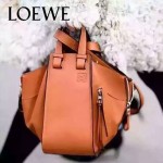 Loewe-049-01 專櫃時尚新款Hammock Bag系列原版小牛皮手挽肩背包