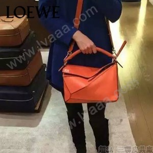 Loewe-050-08 專櫃時尚新款loewe puzzle系列原版小牛皮手提斜挎包