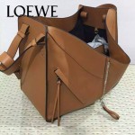 Loewe-049-01 專櫃時尚新款Hammock Bag系列原版小牛皮手挽肩背包