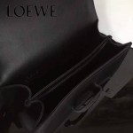 LOEWE 03-3 歐美百搭Barcelona bag黑色原版羊皮單肩斜挎包三角包