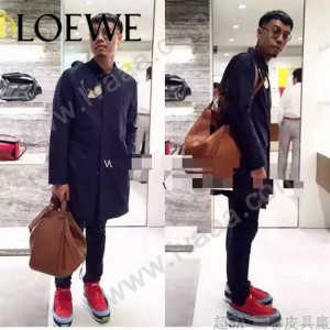 Loewe-049-01 專櫃時尚新款Hammock Bag系列原版小牛皮手挽肩背包