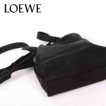 LOEWE 010-2 時尚經典款Flamenco黑色原版牛皮大小號束口單肩包