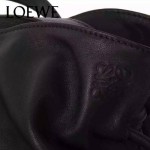 LOEWE 010-2 時尚經典款Flamenco黑色原版牛皮大小號束口單肩包