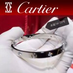 CARTIER飾品-03 專櫃經典款love系列18k金鑲鑽螺絲情侶款手鐲