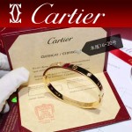 CARTIER飾品-03 專櫃經典款love系列18k金鑲鑽螺絲情侶款手鐲