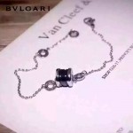 Bvlgari飾品-02 韓版時尚925純銀黑色陶瓷彈簧小紅人腳鏈