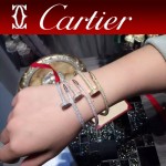 CARTIER飾品-06 時尚經典款JUSTE UN CLOU系列18k亞金材質釘子帶鑽手鐲