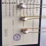 Bvlgari飾品-03 經典款男女款電鍍18K亞金材質白色陶瓷項鏈鎖骨鏈