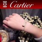 CARTIER飾品-06 時尚經典款JUSTE UN CLOU系列18k亞金材質釘子帶鑽手鐲