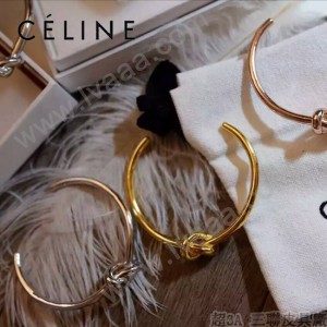 CELINE飾品-01 潮流文藝新款土豪金/銀色/玫瑰金個性打結黃銅手鐲