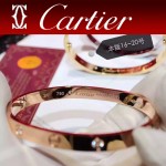 CARTIER飾品-03 專櫃經典款love系列18k金鑲鑽螺絲情侶款手鐲