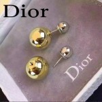 DIOR飾品-02 人氣熱銷女士經典款金配銀大小珍珠耳釘